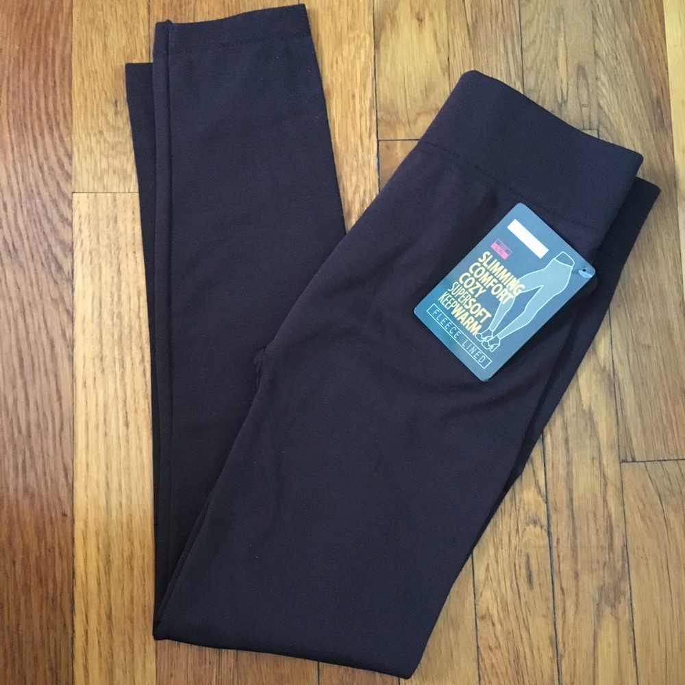 Brown fleece lined Leggings